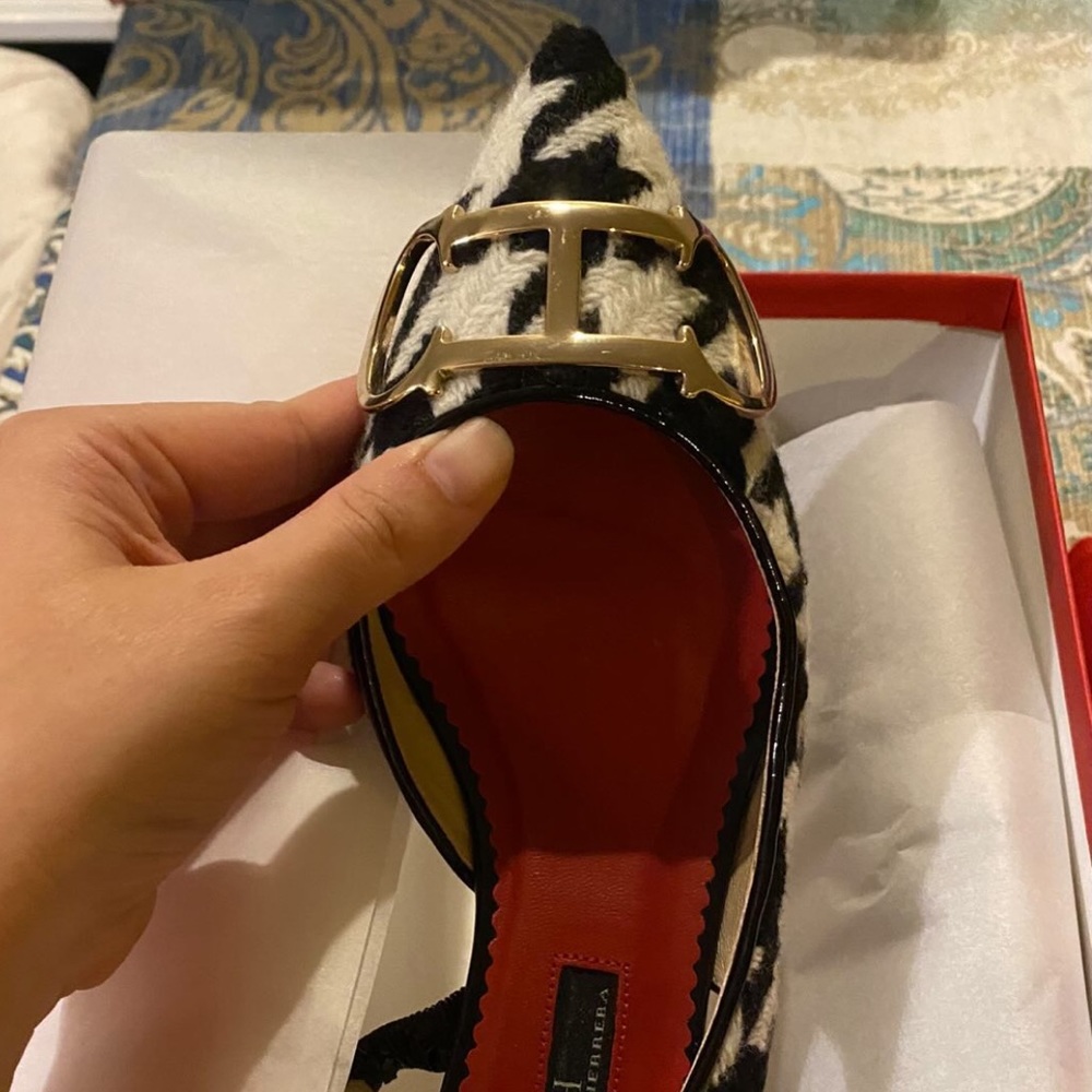 CAROLINA HERRERA HOUNDSTOOTH SLINGBACK